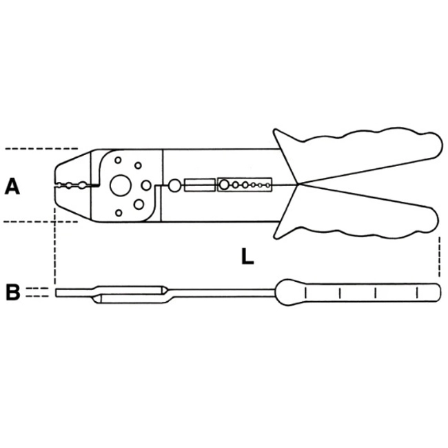 Vendita online Pinza per capicorda non isolati aperti modello standard art.1603B